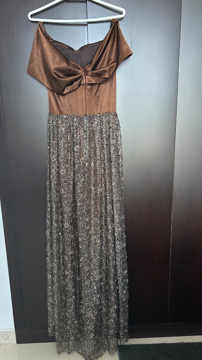 Designed Brown evening dress photo 3