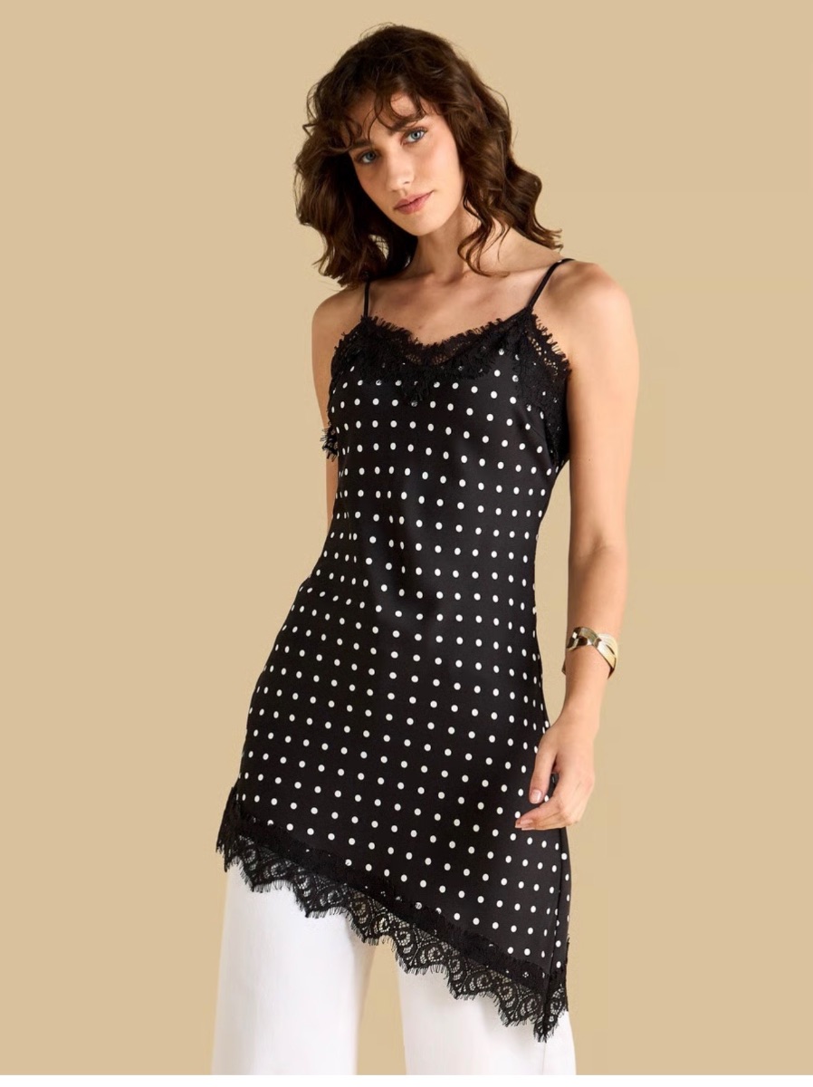 Styli Polka dot lace dress