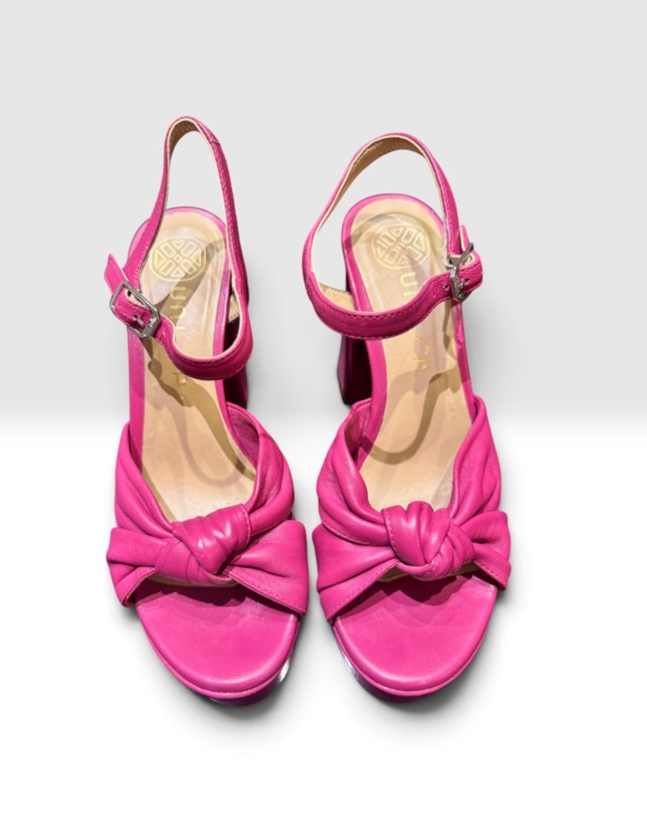 Unisa Pink Leather Heeled Sandals photo 2