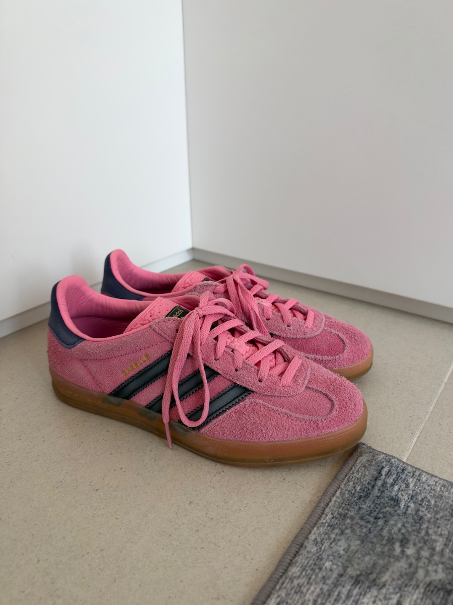 Adidas Originals Gazelle Indoor Bliss Pink Core Black Suede - Size 38 photo 2