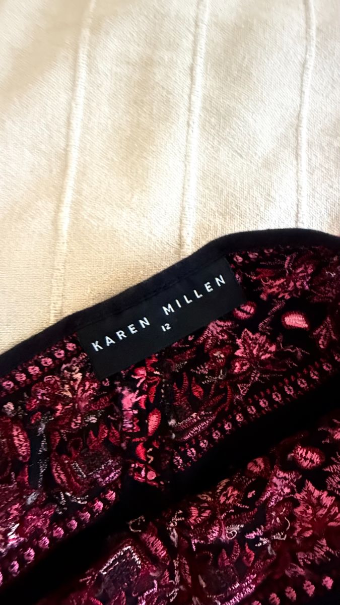 Karen Millen Asymetrical One Shoulder, Cropped Fitted Top UK12 photo 3