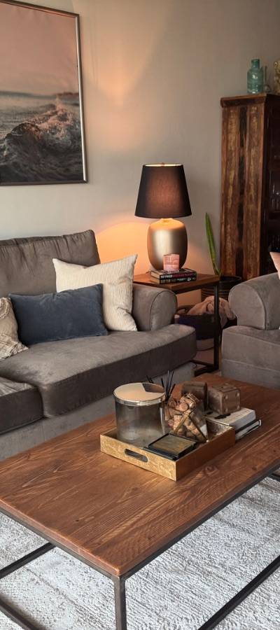 Grey and beige 2 and 3 seater sofas