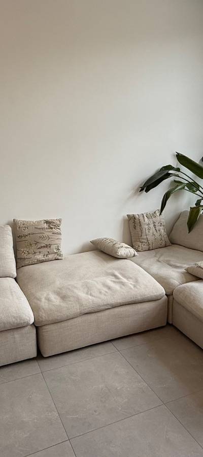 Home Centre 3 seater sofa and ottoman